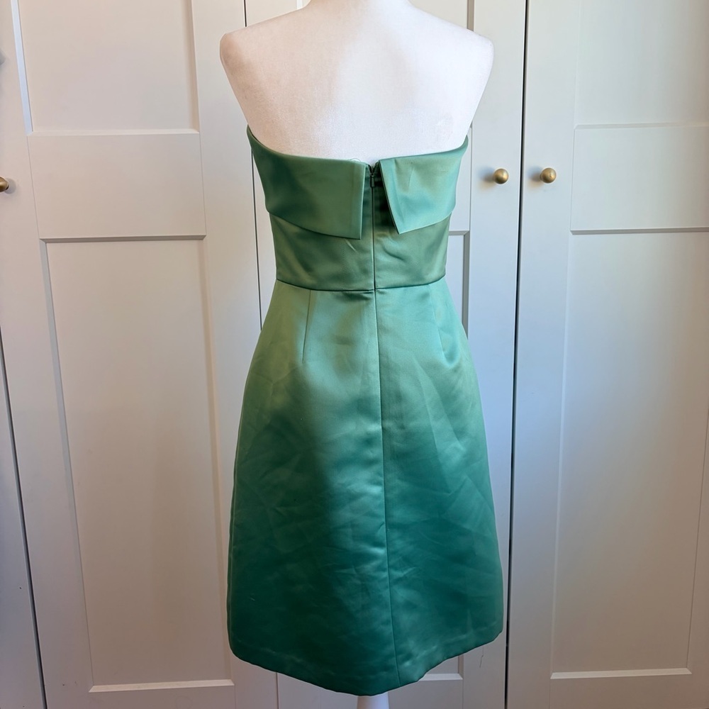Lela Rose Green Clover Strapless Dress | 6 - Picture 2 of 5